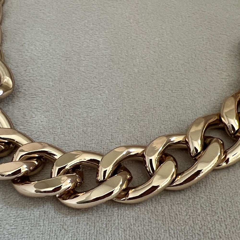 Nordstrom Gold Chunky Curb Chain Necklace - Picture 4 of 5